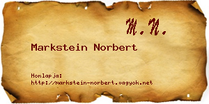 Markstein Norbert névjegykártya
